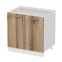 Minar Mutfak Alt Modül 2K1R 80Cm Dolap Beyaz/Dore - D1