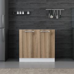 Minar Mutfak Alt Modül 2K1R 90Cm Dolap Beyaz/Dore - D1