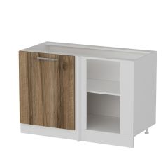Minar Mutfak Alt Modül 1K1R 120Cm Köşe Dolap Beyaz/Dore