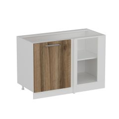 Minar Mutfak Alt Modül 1K1R 120Cm Köşe Dolap Beyaz/Dore