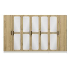 Kale 7 Kapaklı Aynalı 2Ç Dolap - Dore