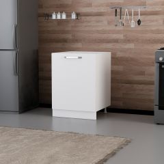 Minar Mutfak Alt Modül 1K 60Cm Evye Dolap Beyaz - B1