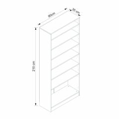 Minar Kale 210 Cm 2 Kapaklı 2B Raf Portmanto Byz Mbr Çizgili Byz