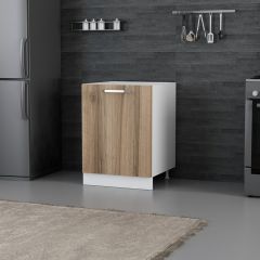 Minar Mutfak Alt Modül 1K 60Cm Evye Dolap Beyaz/Dore - D1