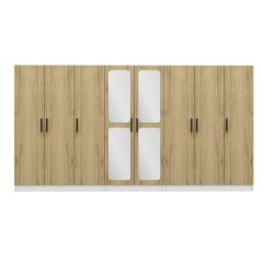 Kale 8 Kapaklı Aynalı 4Ç Dolap - Pera Ceviz