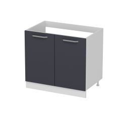 Minar Mutfak Alt Modül 2K 90Cm Evye Dolap Beyaz/Antrasit - A1