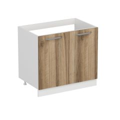 Minar Mutfak Alt Modül 2K 90Cm Evye Dolap Beyaz/Dore - D1