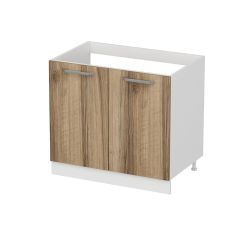 Minar Mutfak Alt Modül 2K 90Cm Evye Dolap Beyaz/Dore - D1