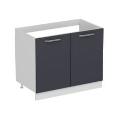 Minar Mutfak Alt Modül 2K 100Cm Evye Dolap Beyaz/Antrasit - A1