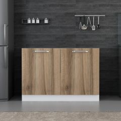 Minar Mutfak Alt Modül 2K 120Cm Evye Dolap Beyaz/Dore - D1