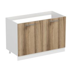 Minar Mutfak Alt Modül 2K 120Cm Evye Dolap Beyaz/Dore - D1