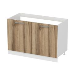 Minar Mutfak Alt Modül 2K 120Cm Evye Dolap Beyaz/Dore - D1