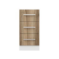 Minar Mutfak Alt Modül 3Ç Nray 40Cm Dolap Beyaz/Dore - D1