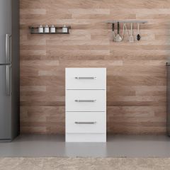 Minar Mutfak Alt Modül 3Ç Nray 45Cm Dolap Beyaz - B1