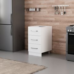 Minar Mutfak Alt Modül 3Ç Nray 45Cm Dolap Beyaz - B1