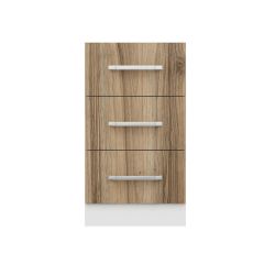 Minar Mutfak Alt Modül 3Ç Nray 45Cm Dolap Beyaz/Dore - D1