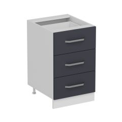 Minar Mutfak Alt Modül 3Ç Nray 50Cm Dolap Beyaz/Antrasit - A1