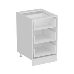 Minar Mutfak Alt Modül 3Ç Nray 50Cm Dolap Beyaz/Antrasit - A1