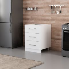 Minar Mutfak Alt Modül 3Ç Nray 60Cm Dolap Beyaz - B1