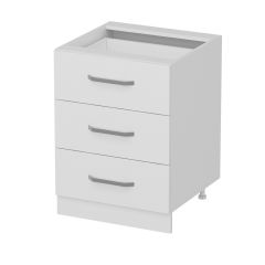 Minar Mutfak Alt Modül 3Ç Nray 60Cm Dolap Beyaz - B1