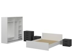 Kale Yatak Odası Set 45 Beyaz Antrasit