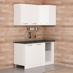 Minar 145Cm Köşe Mutfak Dolabı - Beyaz K145-B1