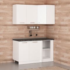 Minar 145Cm Köşe Mutfak Dolabı - Beyaz K145-B1