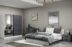 Kale Yatak Odası Set 58 Beyaz Antrasit