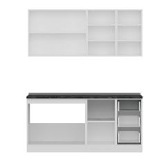 Minar 175 Cm Mutfak Dolabı Beyaz Dore 175-D2