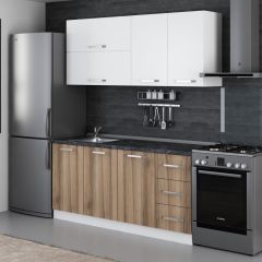 Minar 175 Cm Mutfak Dolabı Beyaz Dore 175-D2