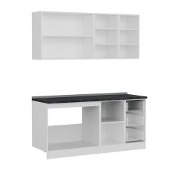 Minar 175 Cm Mutfak Dolabı Beyaz Dore 175-D2