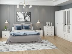 Kale Yatak Odası Set 61 Beyaz Mebran