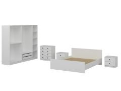 Kale Yatak Odası Set 63 Beyaz Mebran