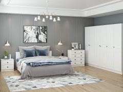 Kale Yatak Odası Set 64 Beyaz Mebran