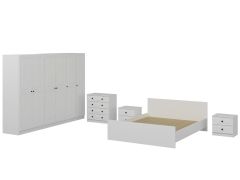 Kale Yatak Odası Set 64 Beyaz Mebran