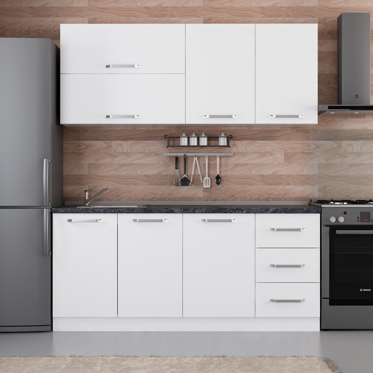 Minar 185 Cm Mutfak Dolabı Beyaz 185-B2