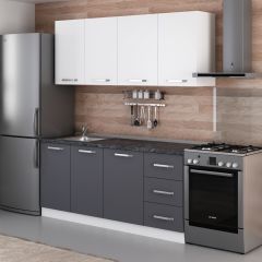 Minar 185 Cm Mutfak Dolabı Beyaz Antrasit 185-A1