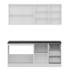 Minar 185 Cm Mutfak Dolabı Beyaz Dore 185-D1