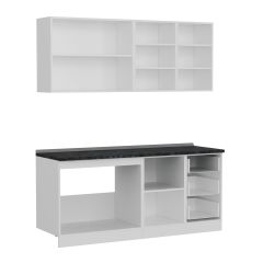 Minar 185 Cm Mutfak Dolabı Beyaz Dore 185-D1