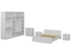 Kale Yatak Odası Set 76 Beyaz Mebran