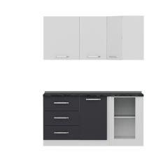 Minar 165Cm Köşe Mutfak Dolabı - Beyaz/Antrasit K165-A2