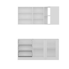 Minar 165Cm Köşe Mutfak Dolabı - Beyaz/Antrasit K165-A2