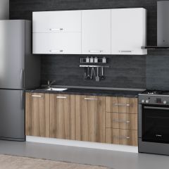 Minar 190 Cm Mutfak Dolabı Beyaz Dore 190-D2