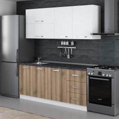 Minar 190 Cm Mutfak Dolabı Beyaz Dore 190-D2