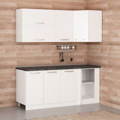 Minar 185Cm Köşe Mutfak Dolabı - Beyaz K185-B3