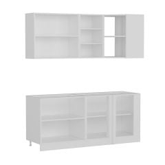 Minar 185Cm Köşe Mutfak Dolabı - Beyaz/Antrasit K185-A2