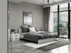 Kale Yatak Odası Set 85 Beyaz Cam Kapak