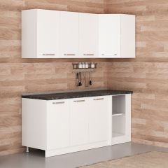 Minar 190Cm Köşe Mutfak Dolabı - Beyaz K190-B1