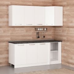 Minar 190Cm Köşe Mutfak Dolabı - Beyaz K190-B1