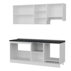 Minar 200 Cm Mutfak Dolabı Beyaz Antrasit 200-A8